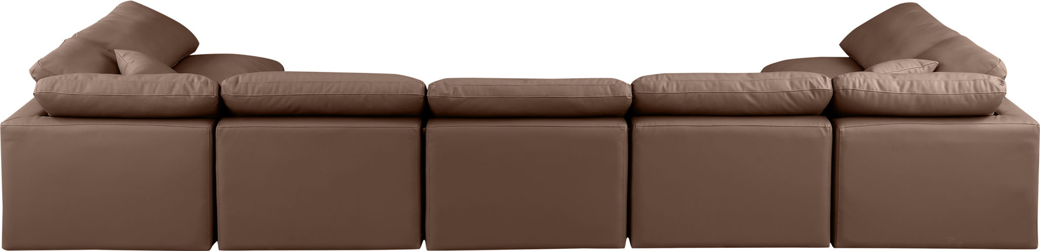 Indulge - Faux Leather 7 Piece Modular U-Shaped Sectional - Simple Home Plus
