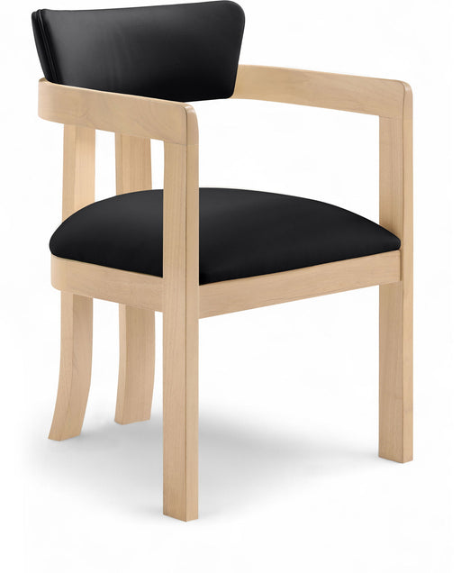 Lavrin - Vegan Leather Dining Arm Chair (Set of 2) - Natural Base - Simple Home Plus