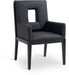 Gwendolyn - Faux Leather Dining Arm Chair With Black Frame - Simple Home Plus