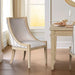 Elmcrest - Upholstered Dining Chair With Nailhead Trim - Beige Stripe - Simple Home Plus