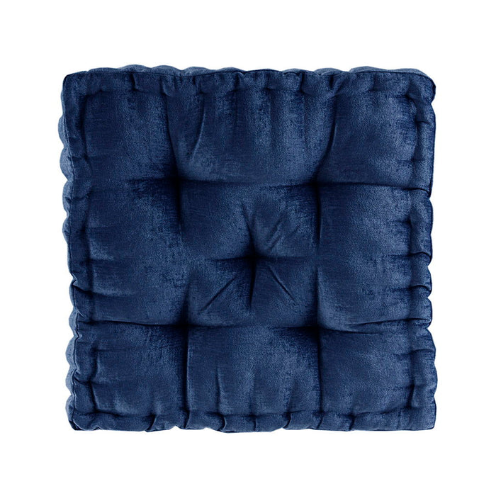 Azza - Square Floor Pillow Cushion - Navy - Simple Home Plus