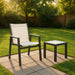 Nizuc - Outdoor Patio Dining Arm Chair With Gray Frame (Set of 2) - Simple Home Plus