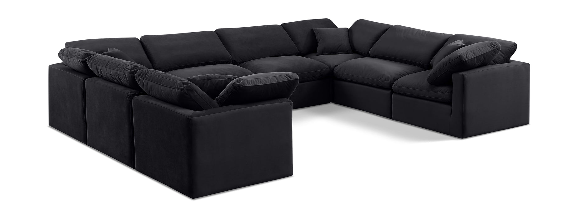 Indulge - Velvet 8 Piece Modular Sectional - Simple Home Plus