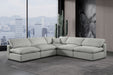 Comfy - 5 Piece Linen Modular Corner Armless Sectional - Simple Home Plus