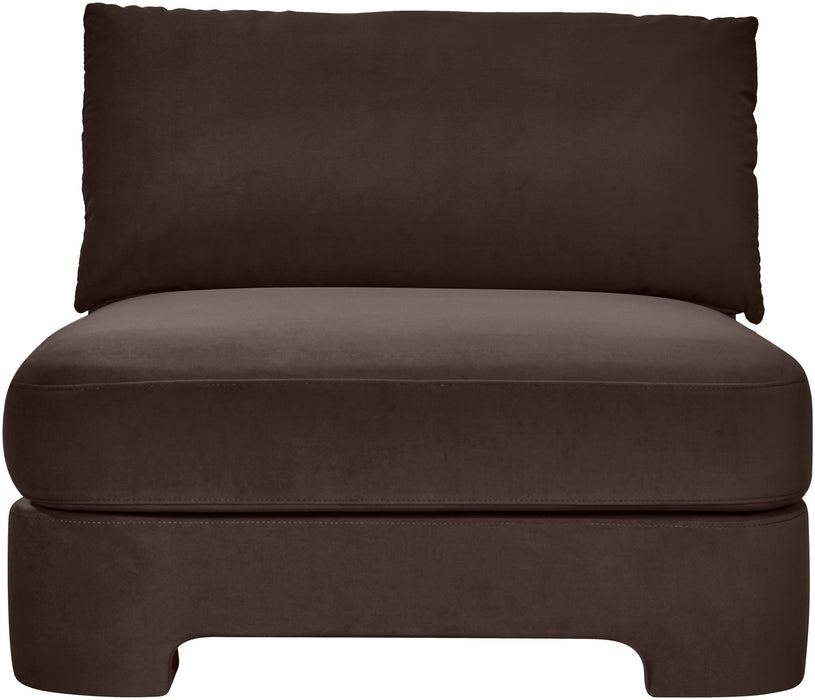 Hammond - Velvet Performance Fabric Upholstered Armless Chair - Simple Home Plus