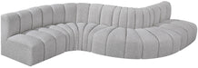 Arc - Boucle Fabric 6 Piece Curved Modular Sofa - Simple Home Plus