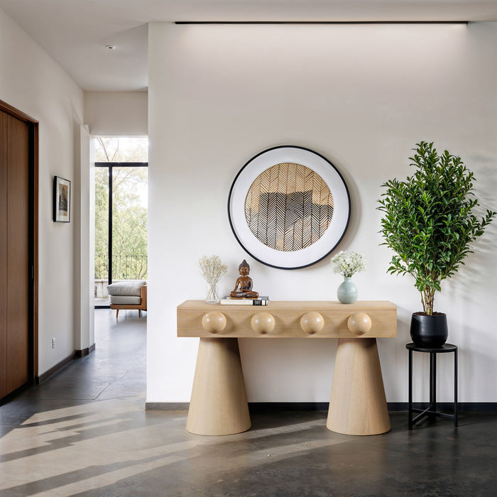 Bracciano - Oak Veneer Console Table - Simple Home Plus