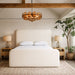 Fira - Linen Textured Fabric Upholstered Bed - Simple Home Plus