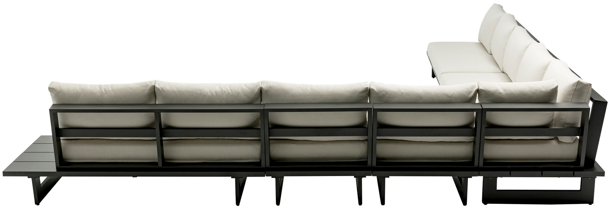 Maldives - 7 Piece Water Resistant Outdoor Patio Modular Sectional With Gray Base - Simple Home Plus