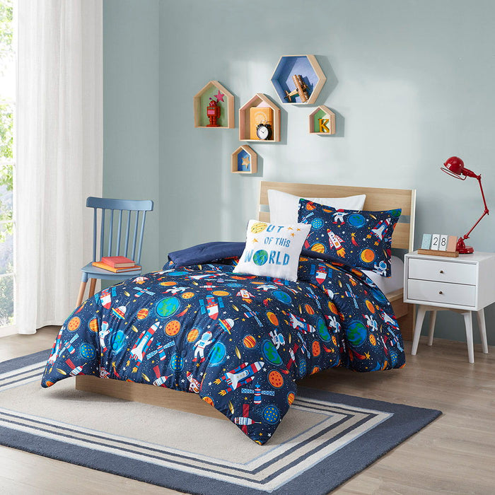 Jason - Twin Outer Space Comforter Set - Multi - Simple Home Plus