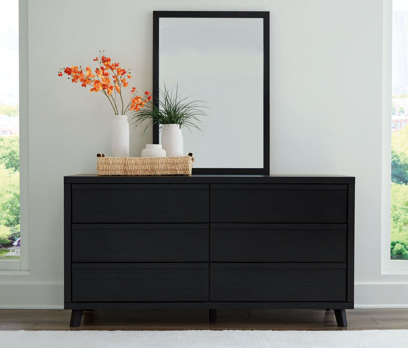 Danziar - Black - Dresser And Mirror - Simple Home Plus