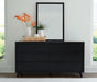 Danziar - Black - Dresser And Mirror - Simple Home Plus