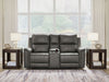Bleckley - Power Reclining Loveseat With Console / Adjustable Headrest - Simple Home Plus