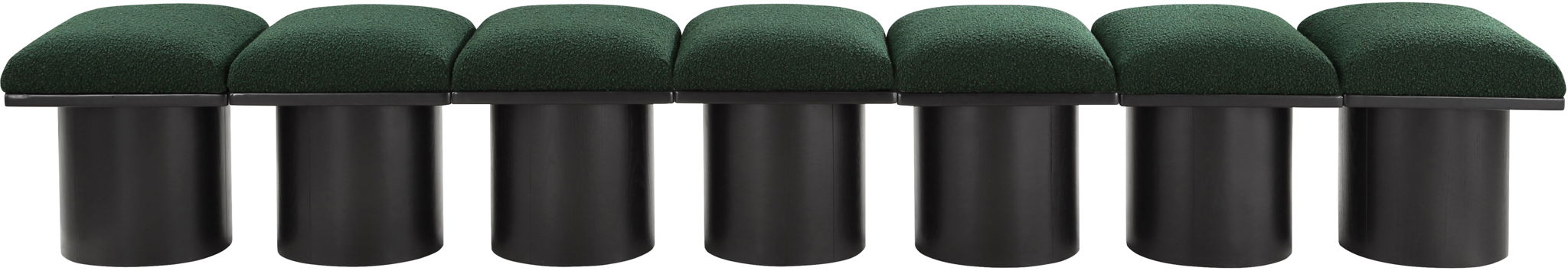Pavilion - 7 Piece Modular Bench With Black Base - Simple Home Plus