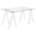 Amaturo - Glass Top Acrylic Writing Desk - Clear - Simple Home Plus