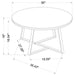 Hugo - Round Faux Marble Coffee Table - White And Matte Black - Simple Home Plus