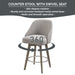 Pearce - Counter Stool With Swivel Seat - Sand - Simple Home Plus