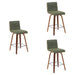 Vienna - Modern Counter Height Swivel Bar Stool - Walnut Finished Wood Frame - Simple Home Plus