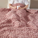 Chenille Chunky Knit - Throw - Blush - Simple Home Plus
