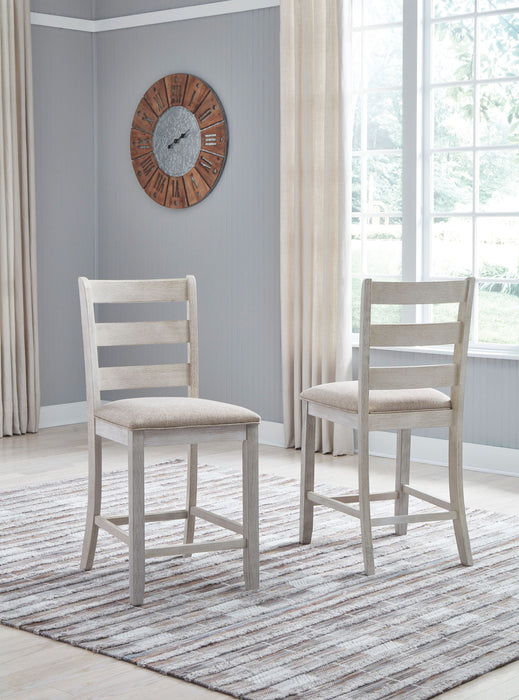 Skempton - White - Upholstered Barstool (Set of 2) - Simple Home Plus