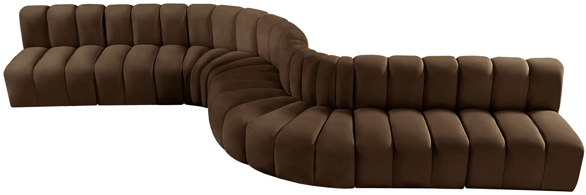 Arc - Velvet 8 Piece Curved Modular Sofa - Simple Home Plus