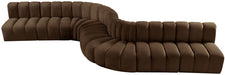 Arc - Velvet 8 Piece Curved Modular Sofa - Simple Home Plus
