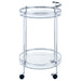 Chrissy - Round Glass Shelf Metal Bar Cart - Simple Home Plus