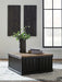 Rylandyn - Lift Top Cocktail Table - Black / Light Brown - Simple Home Plus