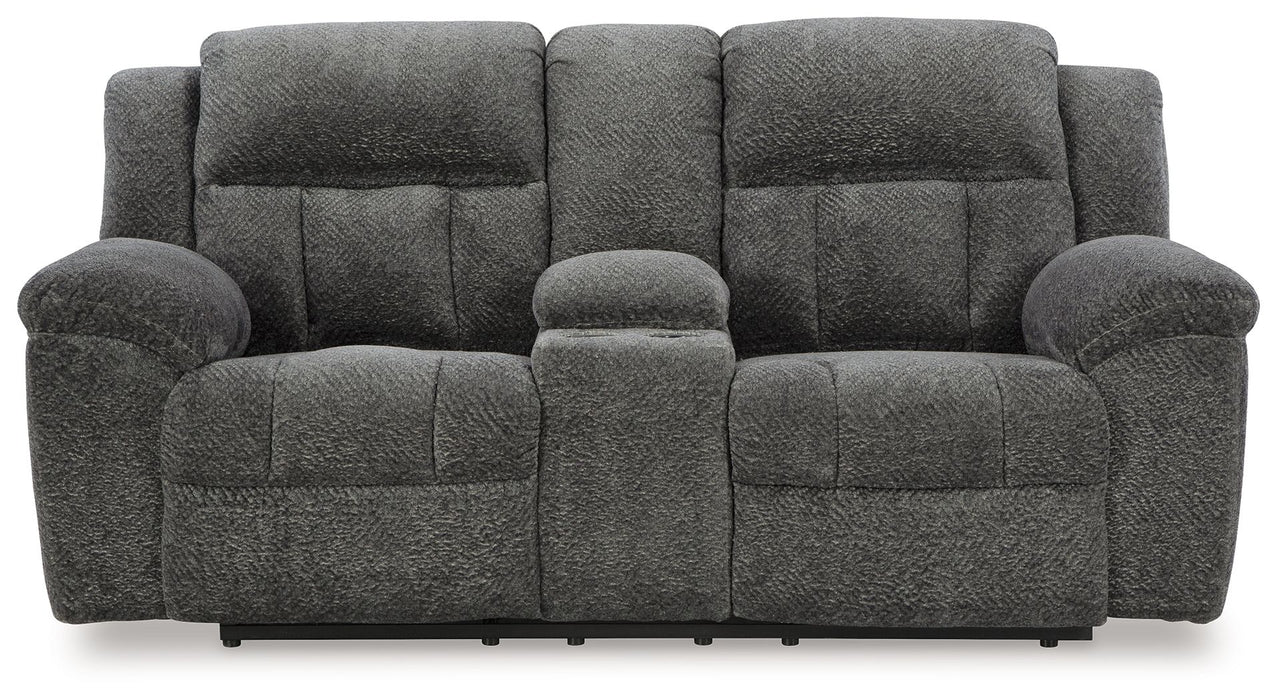 Frohn - Dbl Reclining Loveseat With Console - Simple Home Plus