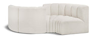 Arc - Boucle Fabric 4 Piece Curved Modular Sofa - Simple Home Plus