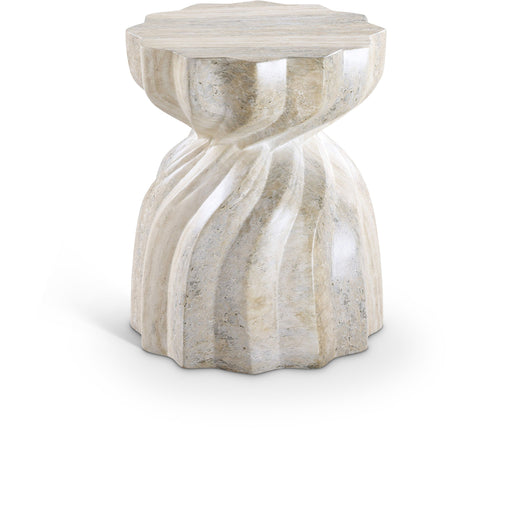 Caserta - Concrete End Table - Travertine - Simple Home Plus