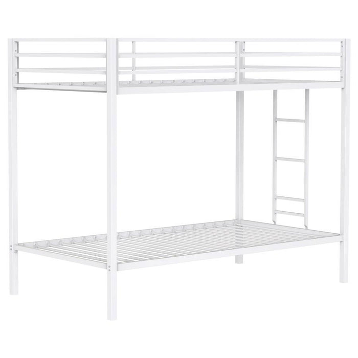 Alevera - Metal Bunk Bed With Ladder - Simple Home Plus