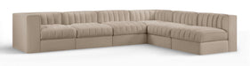 Rummi - Velvet Performance Fabric Upholstered 6 Piece Modular Sectional - Simple Home Plus