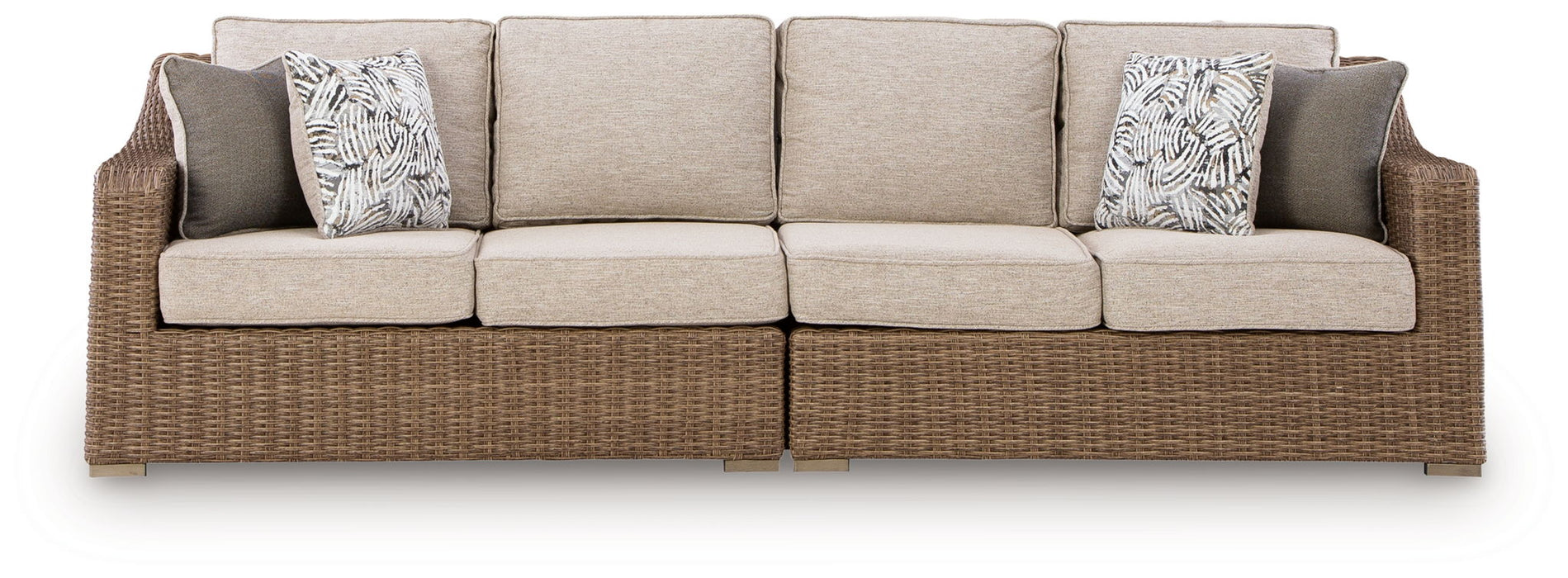 Laguna Heights - RAF/LAF Loveseat With Cushion (Set of 2) - Beige - Simple Home Plus