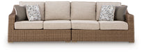 Laguna Heights - RAF/LAF Loveseat With Cushion (Set of 2) - Beige - Simple Home Plus