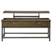 Byers - Engineered Wood Lift Top Coffee Table - Brown Oak - Simple Home Plus
