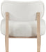 Vetra - Linen Textured Fabric Upholstered Accent Chair With Natural Base - Simple Home Plus