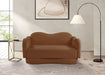 Bloom - Teddy Fabric Loveseat - Saddle - Simple Home Plus