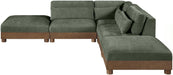 Turin - Chenille Fabric Upholstered Modular Sectional - Green - Simple Home Plus