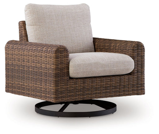 Dolan Creek - Swivel Lounge With Cushion - Gray / Brown - Simple Home Plus