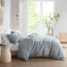Ellis - 3 Piece Full Duvet Set - Heathered Gray - Simple Home Plus