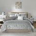 Raina - Brushed Microfiber Printed Comforter Set - Silver / Gray - Simple Home Plus