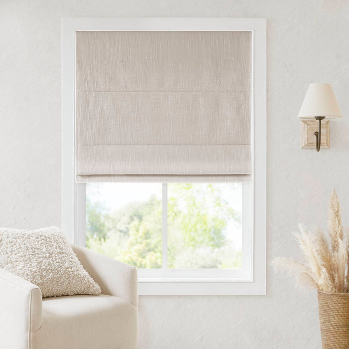 Quincy - 29x64" Total Blackout Cordless Roman Shade - Linen - Simple Home Plus