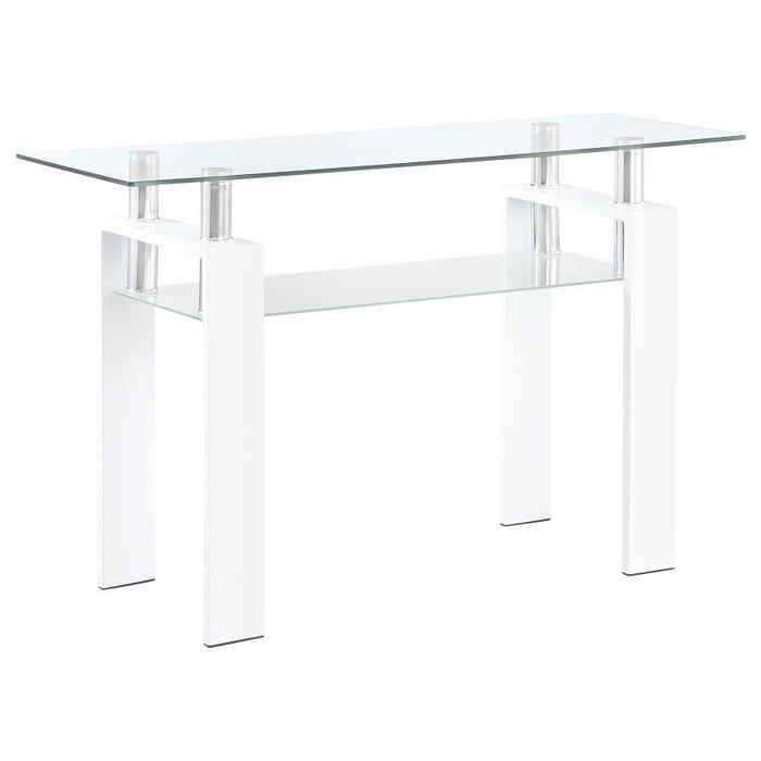 Dyer - 1-Shelf Rectangular Glass Top Table - Simple Home Plus