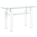 Dyer - 1-Shelf Rectangular Glass Top Table - Simple Home Plus