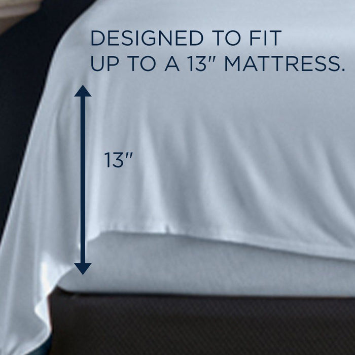 Linens - Tempur Rayon from Bamboo Sheet Set - Sleepy Blue - Simple Home Plus