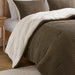Riordan - 2 Piece Twin Waffle Knit Comforter Set - Brown - Simple Home Plus