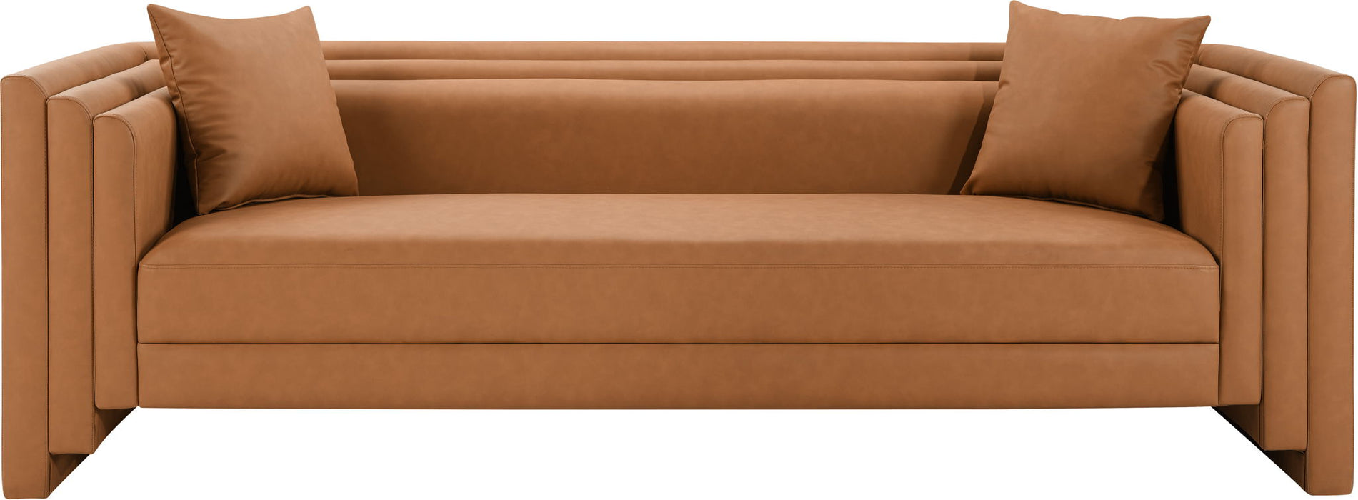 Everett - Vegan Leather Upholstered Sofa - Simple Home Plus