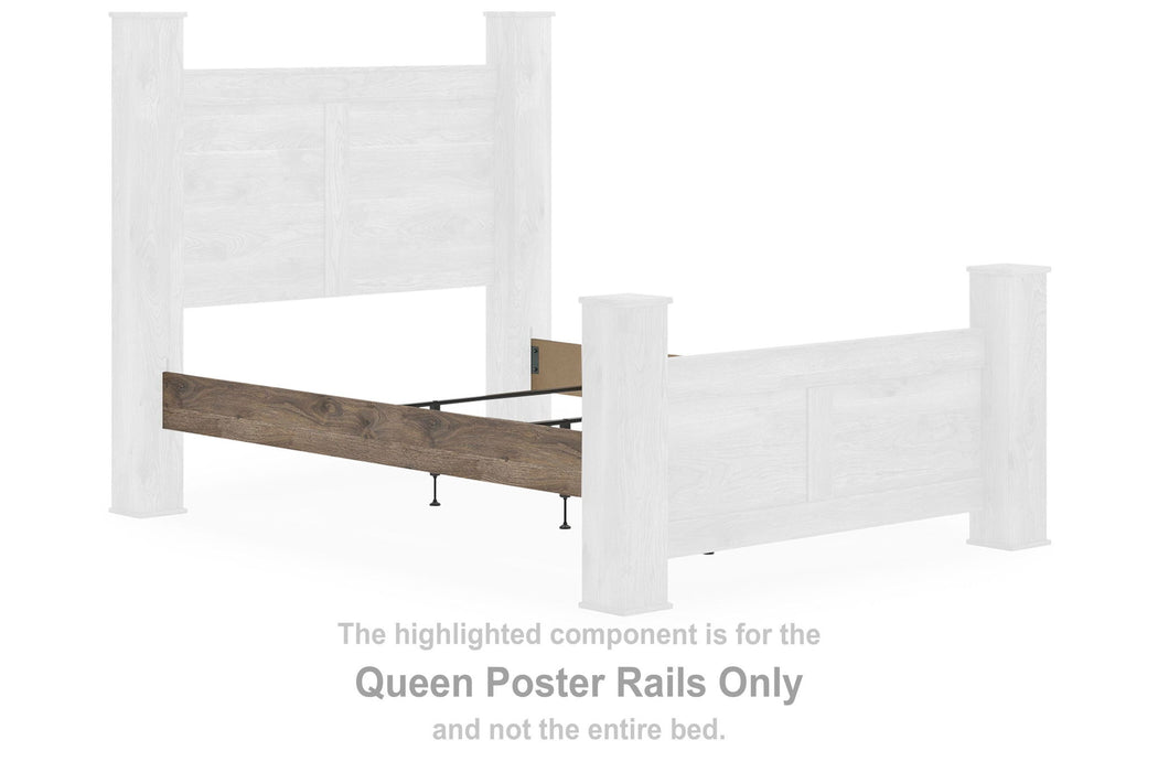 Rusticott - Queen Poster Rails - Brown - Simple Home Plus