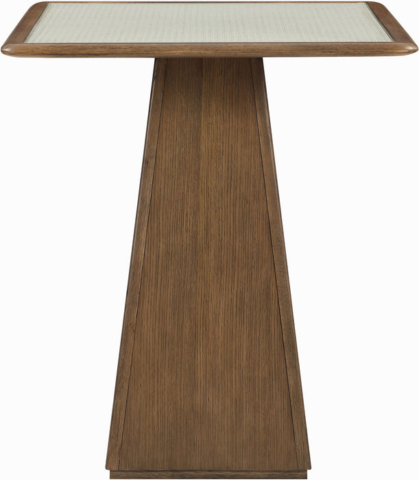 Atrium - Glass Top And Wood Base Dining Table - Simple Home Plus